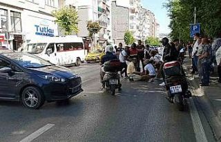 Kadın kurye ölümden döndü