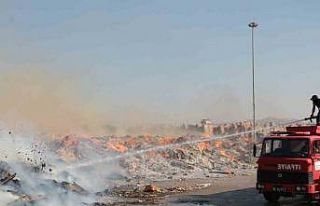 Kağıt fabrikasında çıkan yangında 30 bin ton...