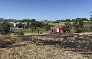 Kastamonu’da tarlada çıkan anız yangınını...