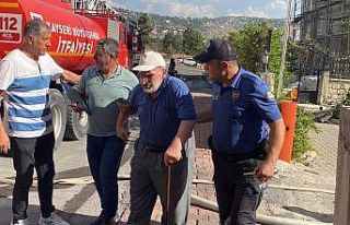 Kayseri’de yangında binada mahsur kalanlar kurtarıldı
