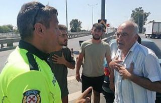 Kazanın ardından sürücüler arasında tartışma...