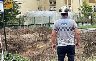 Kazı çalışmasında doğalgaz borusu zarar gördü