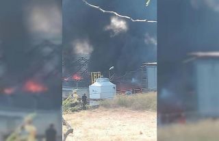 Kocaeli’de boya fabrikasında yangın