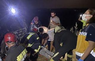 Kontrolden çıkan otomobil tarlaya uçtu; 4 yaralı