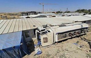 Kontrolden çıkan tanker şarampole yuvarlandı:...