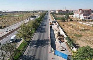 Konya Şehir Hastanesi önünde köprülü kavşak...