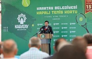 Konya’nın en büyük kapalı tenis kortunun temeli...