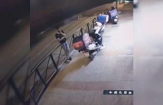 Kuryenin anahtarı üzerinde unuttuğu motosikletini...