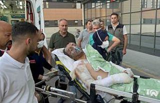 Kütahya’daki orman yangınında yaralanan işçiler...