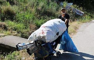 Maratoncunun yürek yakan dramı: Atık topluyor