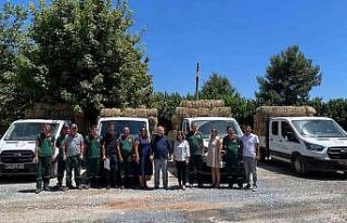 Menteşe Belediyesi’nden üreticilere saman balyası...