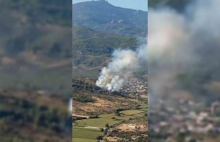 Milas’ta başlayan yangın ekiplerin müdahalesi...