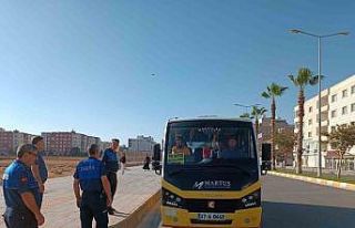 Nusaybin’de zabıta toplu taşıma araçlarını...