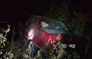 Otomobil bariyeri aşıp şarampole uçtu: 1 yaralı