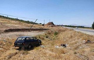 Otomobil şarampole yuvarlandı: 1 yaralı