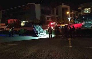 Otomobil takla attı, sürücü ölümden döndü