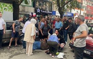 Otomobilin çarptığı kadın yaralandı