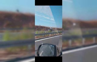 (Özel) Otoyolda kilometrelerce tersten böyle gitti