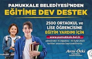 Pamukkale Belediyesinden 2 bin 500 öğrenciye eğitim...