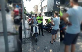 Plakasız motosikletler denetlendi