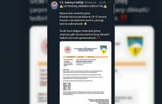 Sakarya Valiliğinden sıcaklık uyarısı