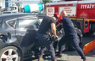 Samsun’da 4 araçlı kaza: 2 yaralı