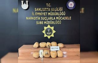 Şanlıurfa’da 12 kilo sentetik uyuşturucu ele...