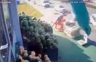 Şemsiye manavı uçurdu