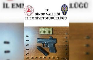 Sinop’ta şüpheli otomobilden ruhsatsız silah...