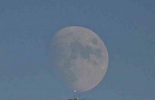 Süper mavi ay Burdur’da kartpostallık görüntüler...