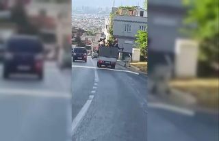 Tehlikeli düğün konvoyu amatör kameraya yansıdı