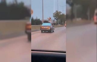 Tehlikeli yolculuk kameraya yansıdı