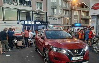 Tekirdağ’da araç ile motosiklet çarpıştı:...