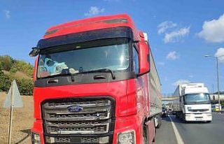 TEM Otoyolu’nda üst geçitten atlayan vatandaş...