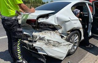 TEM’de dinlenme tesisinden çıkan otomobile tır...