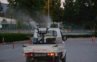 Tokat’ta haşerelere karşı ilaçlama çalışması...