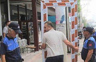 Toroslar’da yol ve kaldırım işgali denetimi yapıldı