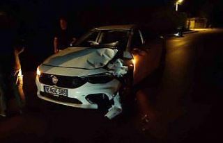 Trafik kazasında ağır yaralanan motosiklet sürücüsü...