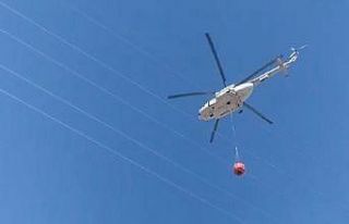 Vatandaştan yangın söndürme helikopterine övgü