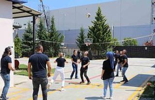 Verilen molada spor yaparak stres attılar