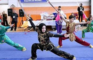 Wushu Kung Fu şampiyonası nefes kesti