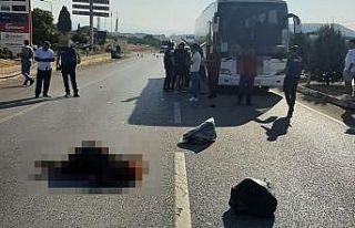 Yolcu otobüsünün çarptığı kadın yaşamını...