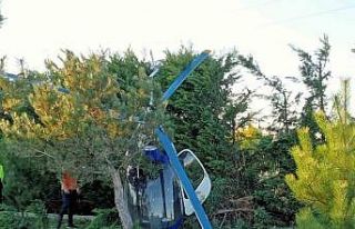 Afyonkarahisar’da helikopterin düşmesi anı kamerada