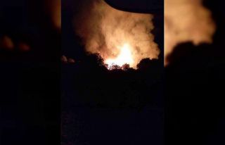 Ağrı’da alevler geceyi aydınlattı