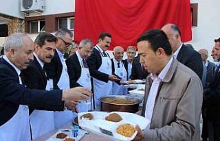 Amasya’da yöneticilerden esnaflara ahi pilavı