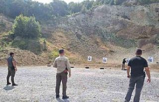 Av koruma personelleri silah eğitimi aldı