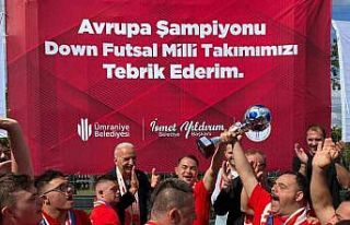 Avrupa şampiyonu Down Sendromlu Futsal Milli Takımı,...