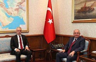 Bakan Güler, KKTC Büyükelçisi Korukoğlu’nu...