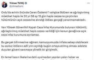 Bakan Tunç: "Ceren Özdemir’i vahşice öldüren...
