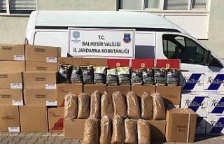 Balıkesir’de jandarmadan kaçak tütün operasyonu